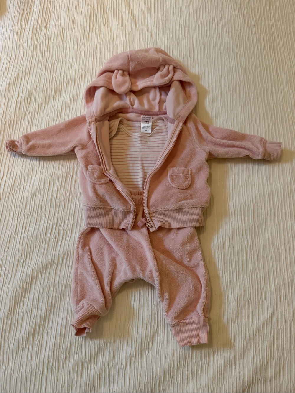 Carter's Pink Bunny Baby One-Piece Set